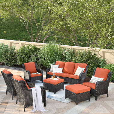 Burnt orange patio clearance cushions